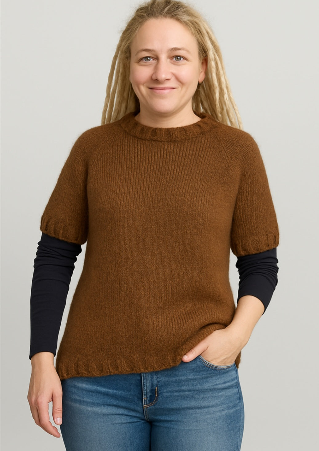 Free short sleeve jumper knitting pattern