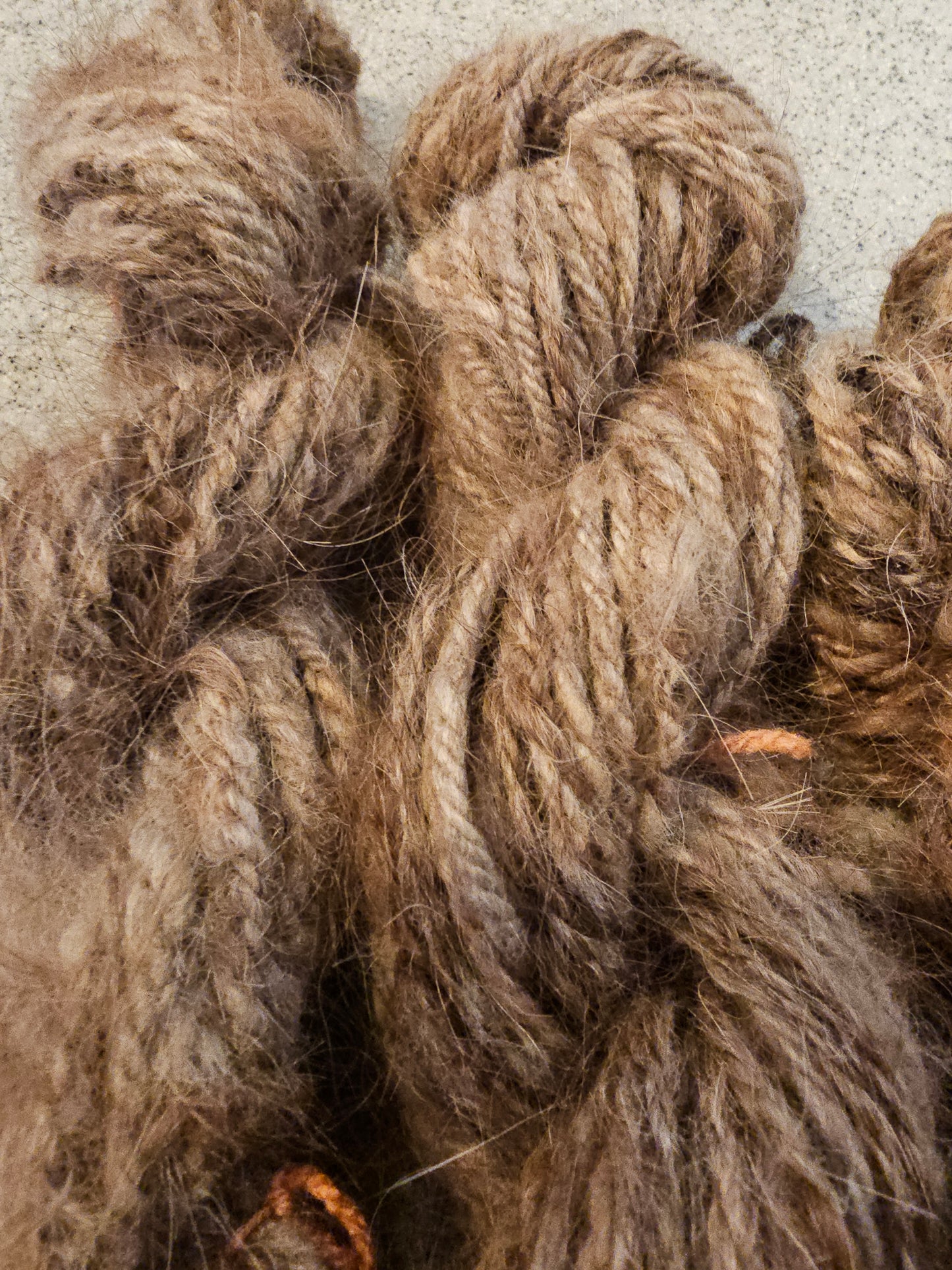 Pet fur yarn - Spinning service (Chiengora). Your pet's fur hand spun into yarn. Dogs, cats, rabbits, fur yarn.
