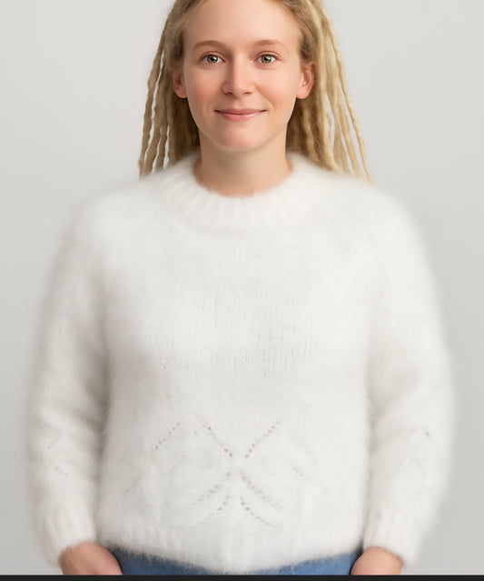 Handmade items made from pet fur yarn.