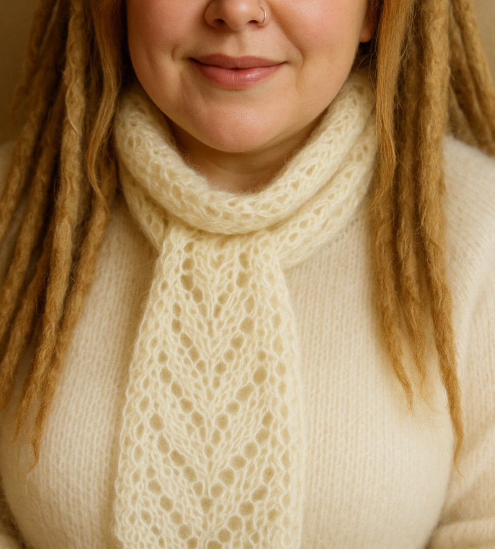 Handmade items made from pet fur yarn.