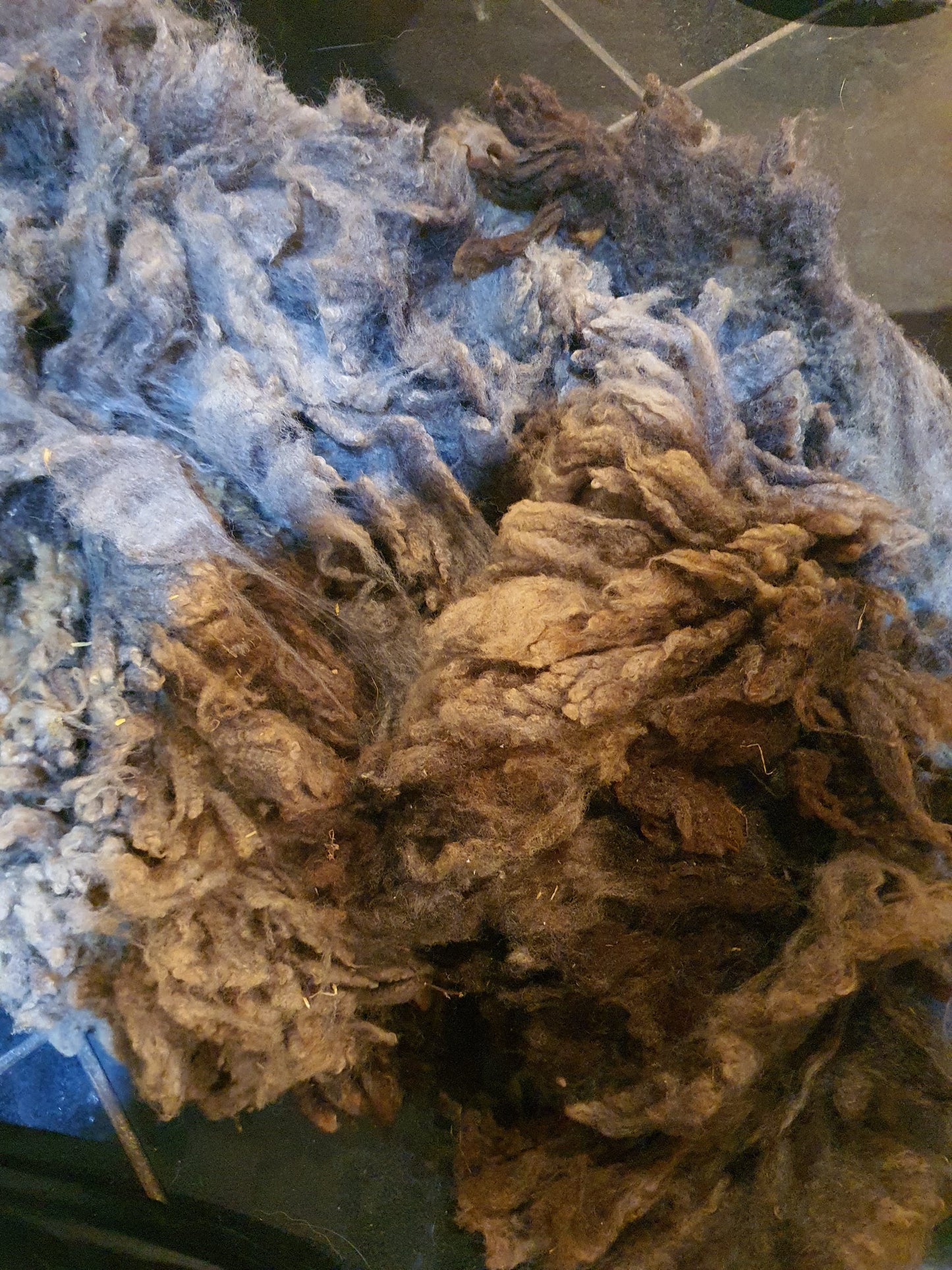 Raw fleece for gardening