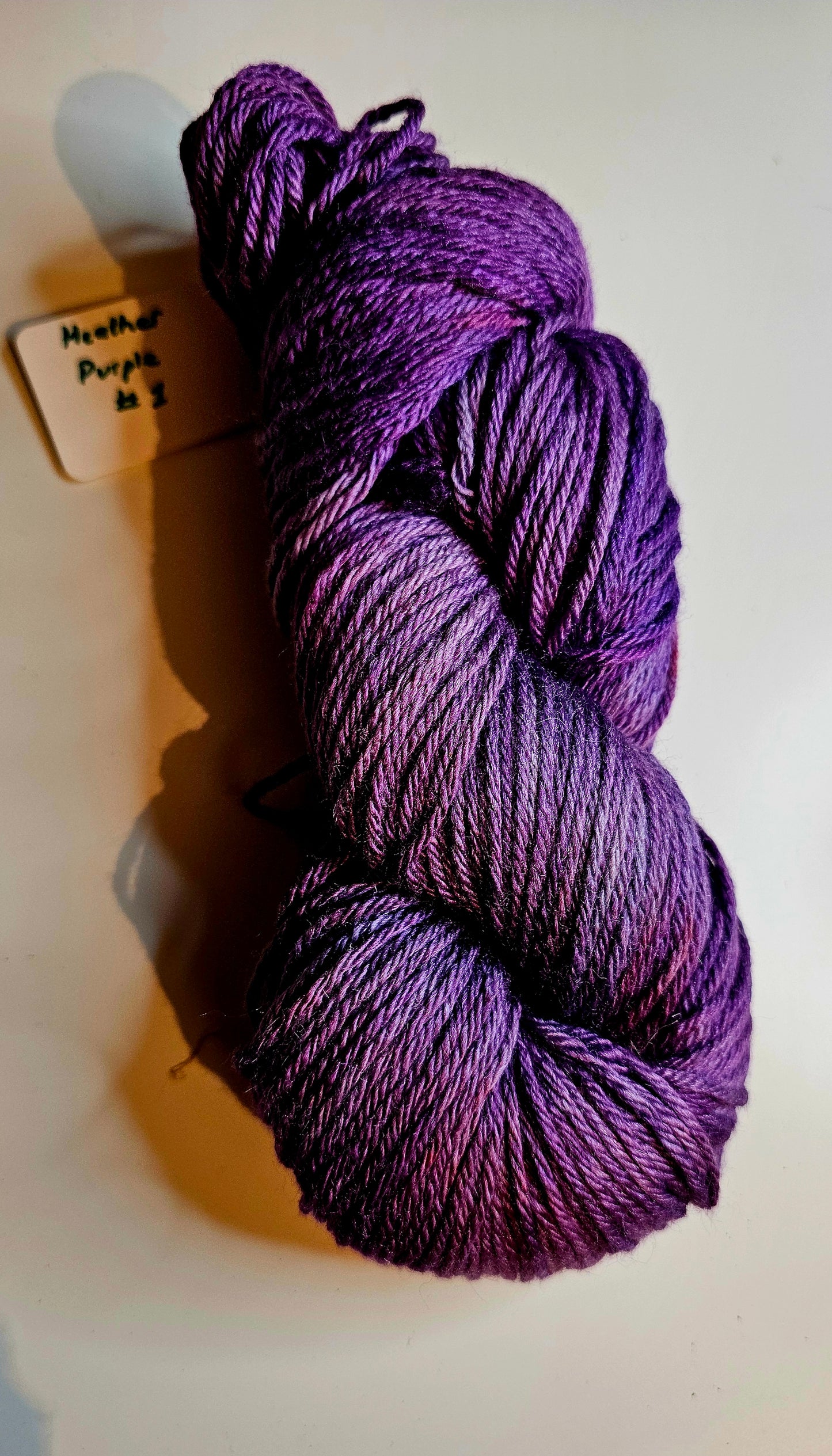 Hand dyed yarn - Heather collection (Deep Purple)