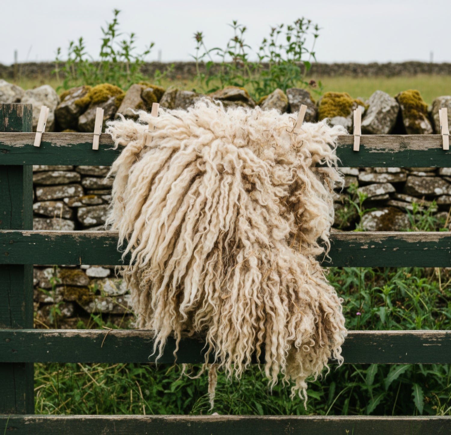 Whole raw sheep's fleece