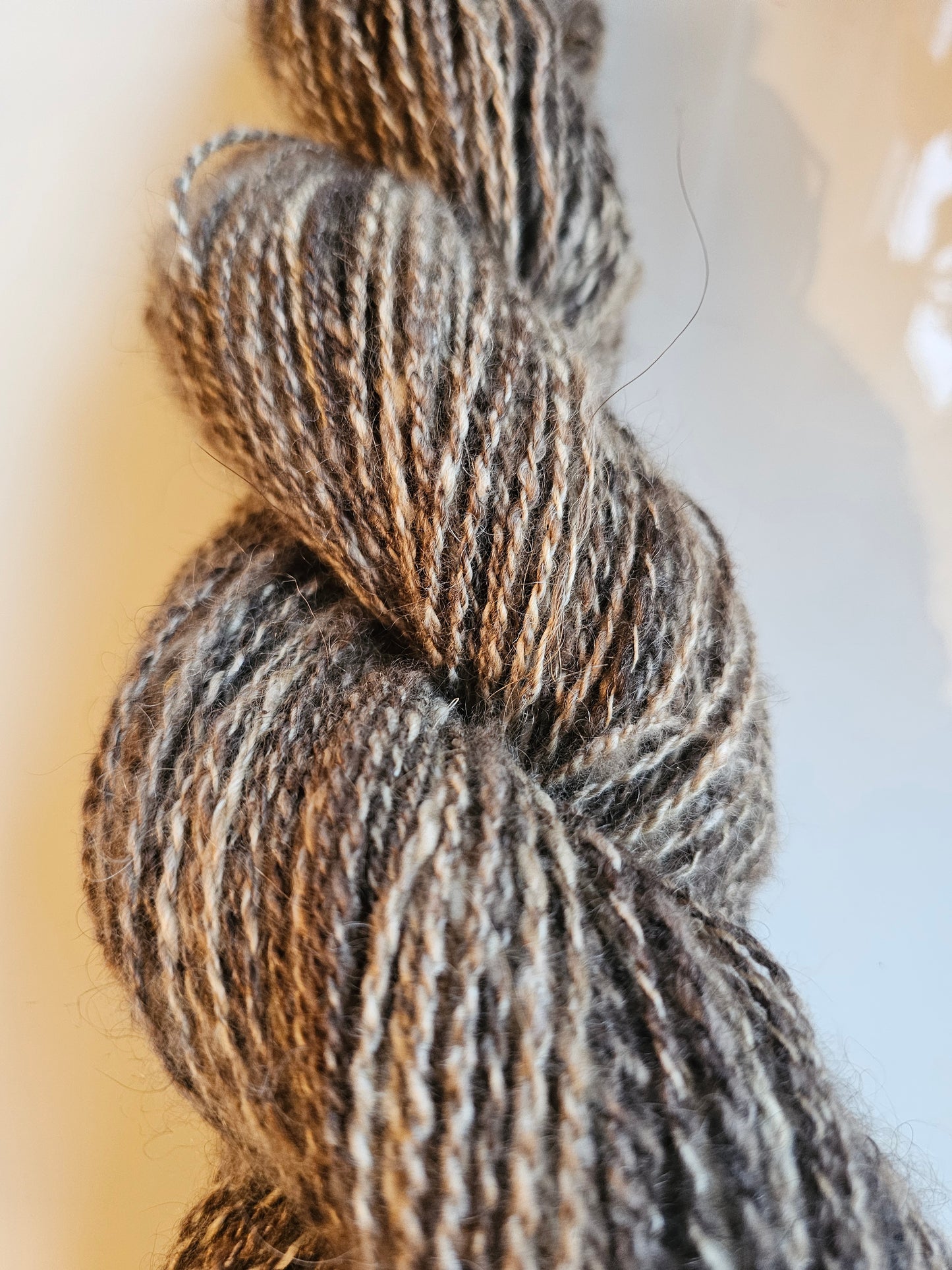 Pet fur yarn - Spinning service (Chiengora). Your pet's fur hand spun into yarn. Dogs, cats, rabbits, fur yarn.