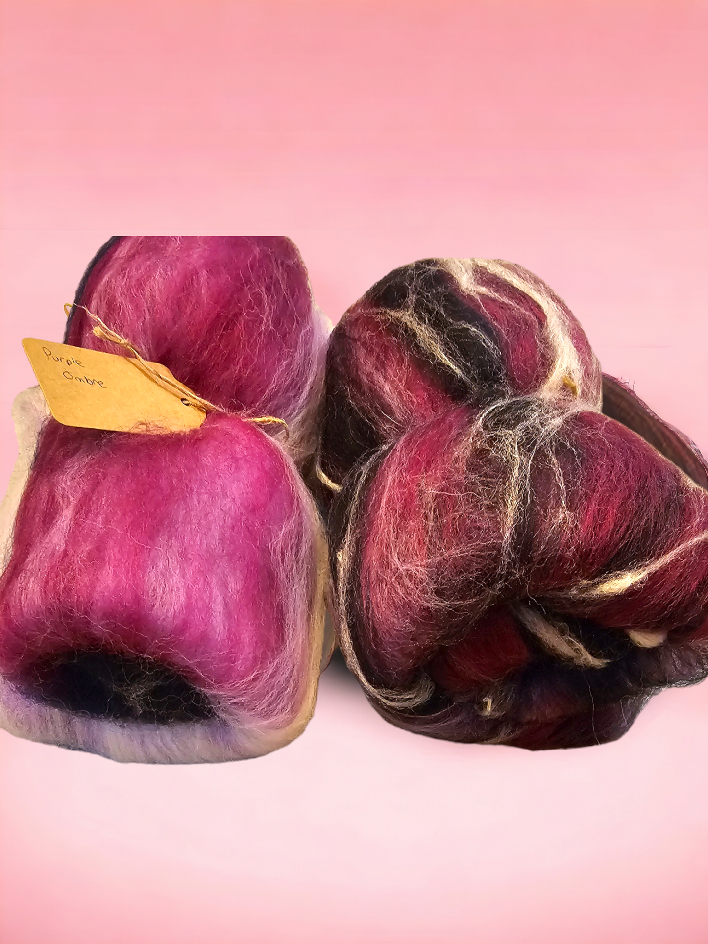 Art yarn wool batt perfect for spinning into yarn, felting or weaving.