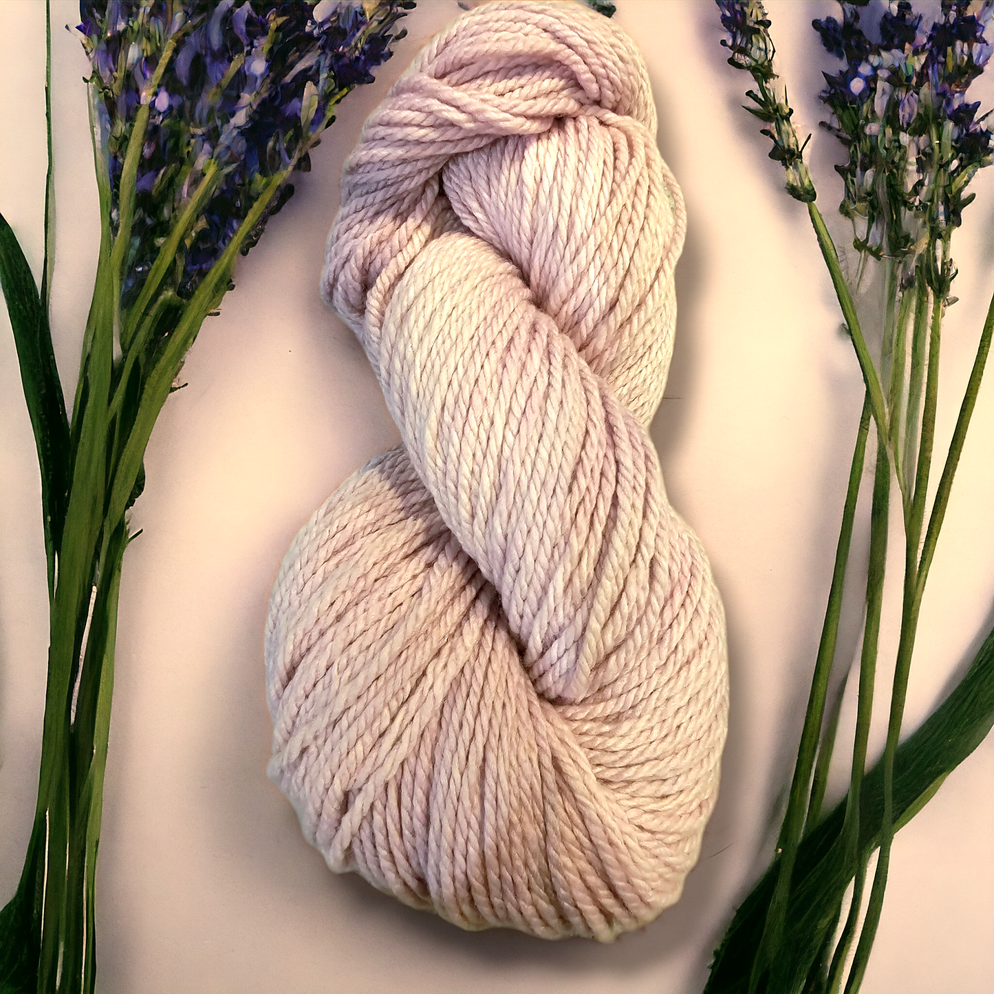 Hand dyed yarn - Heather collection (pastel pink)