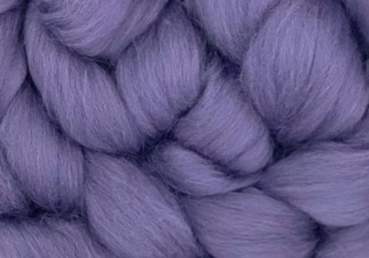 Merino wool roving - deep heather