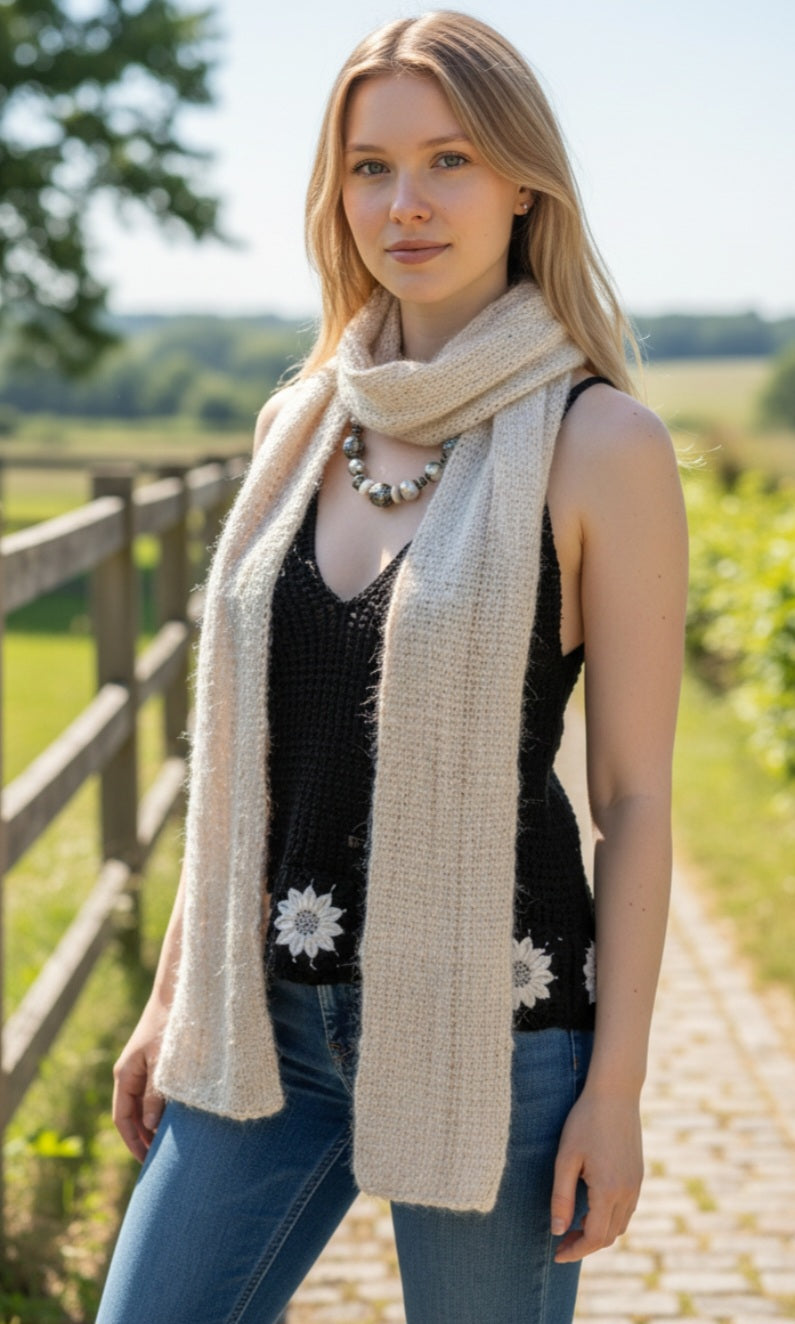 Handmade items made from handspun yarn. (Pet fur yarn and sheeps wool yarn).