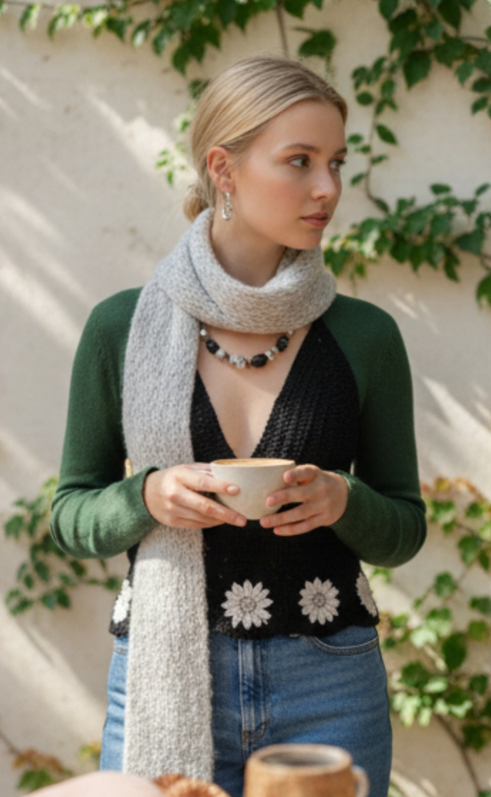 Handmade items made from handspun yarn. (Pet fur yarn and sheeps wool yarn).