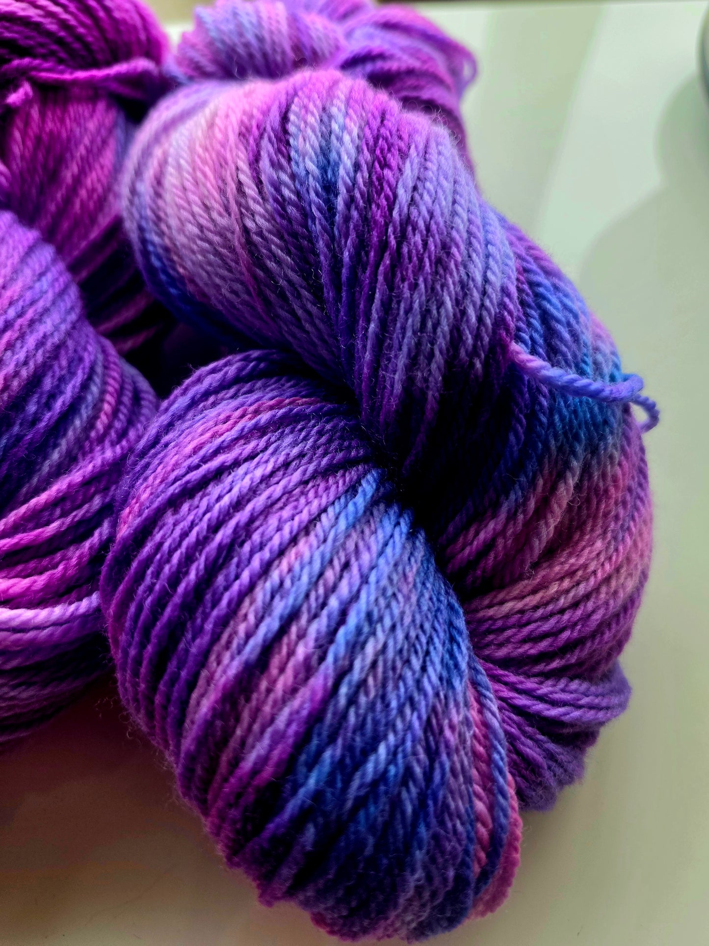 Neon Purple Rain DK yarn