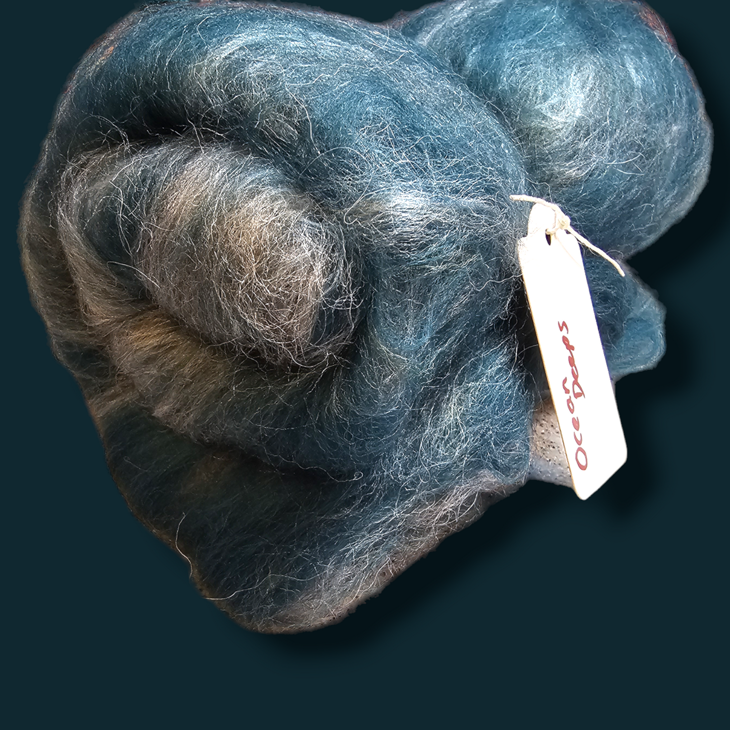 Ocean Deeps. Beautiful wool batt perfect for spinning into yarn, felting or weaving.