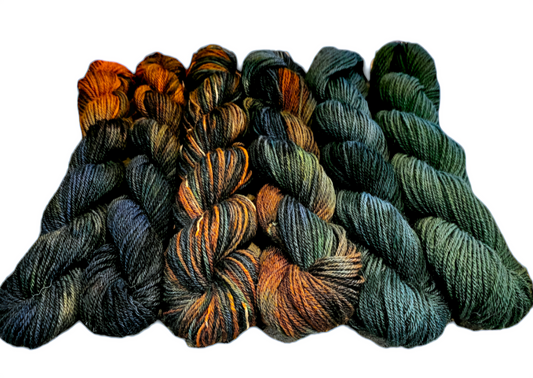 Hand dyed mix and match DK yarn