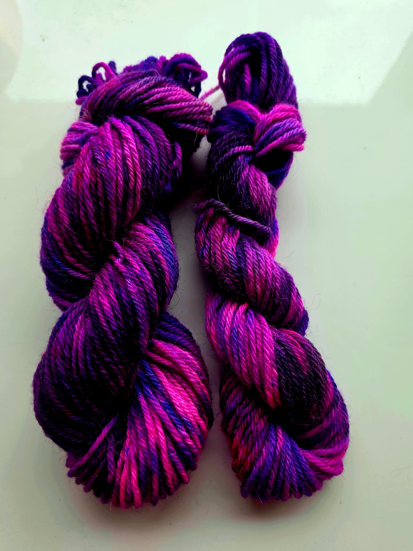 Neon Purple Rain Aran yarn