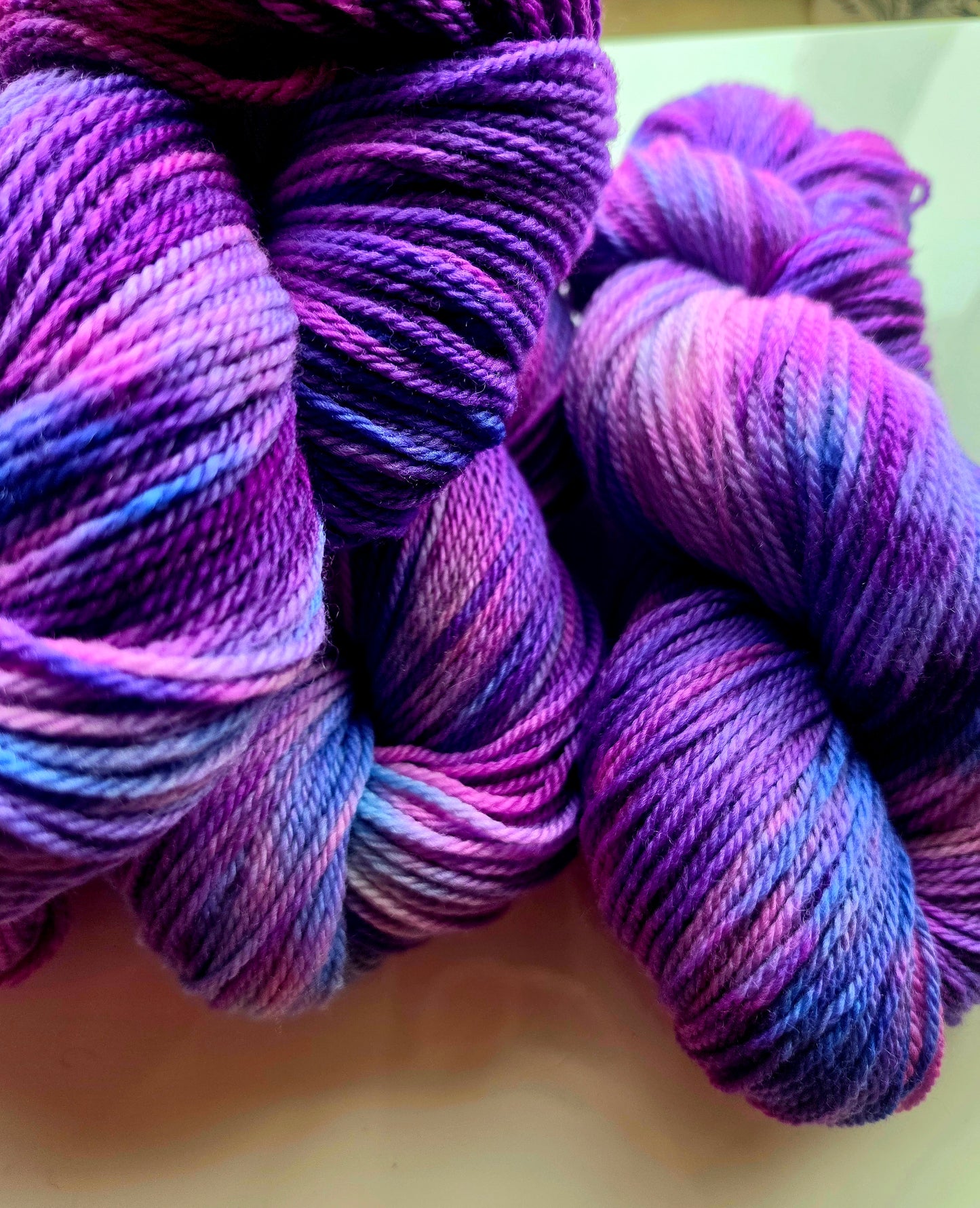 Neon Purple Rain DK yarn