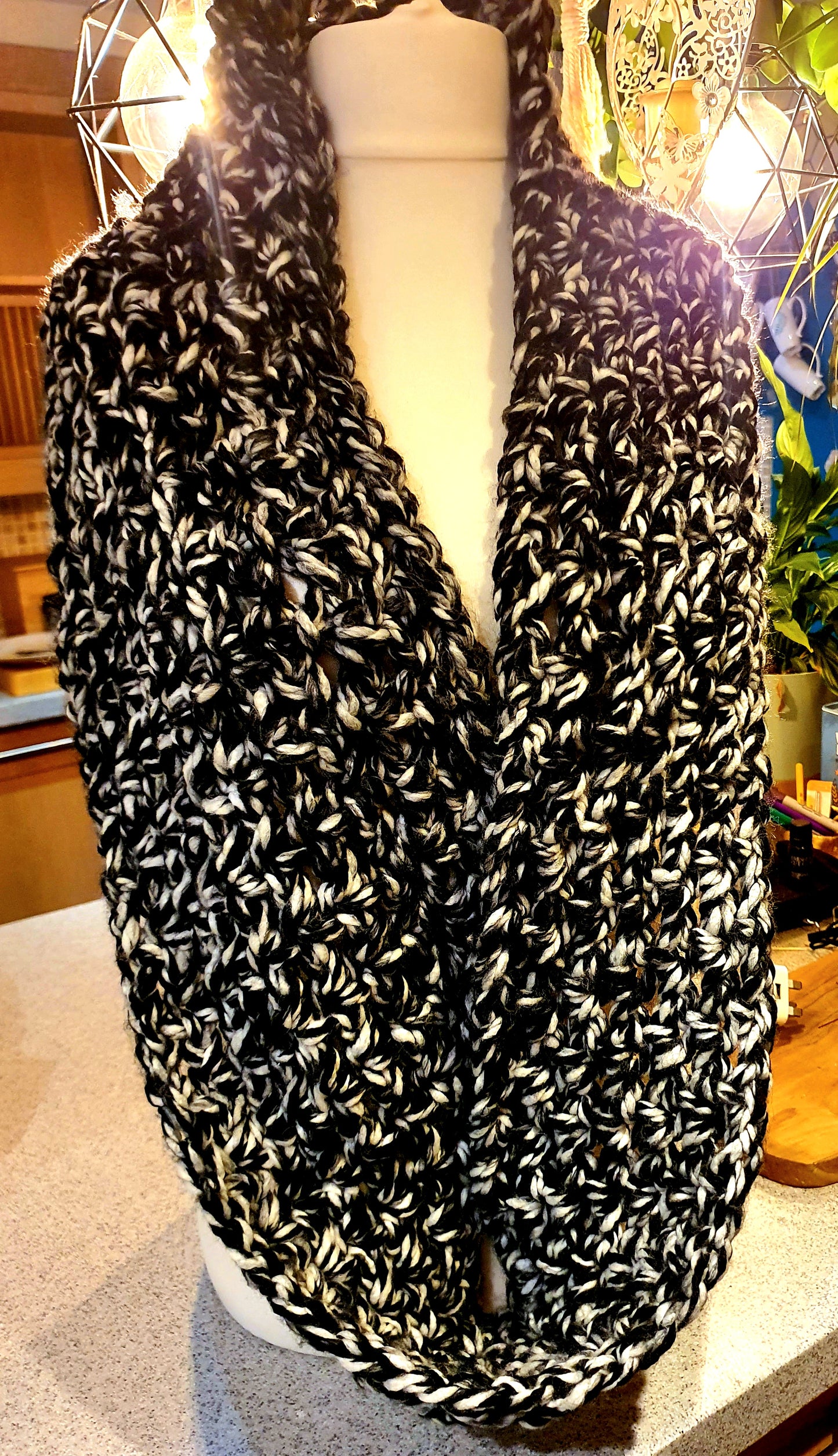 Handmade items made from handspun yarn. (Pet fur yarn and sheeps wool yarn).