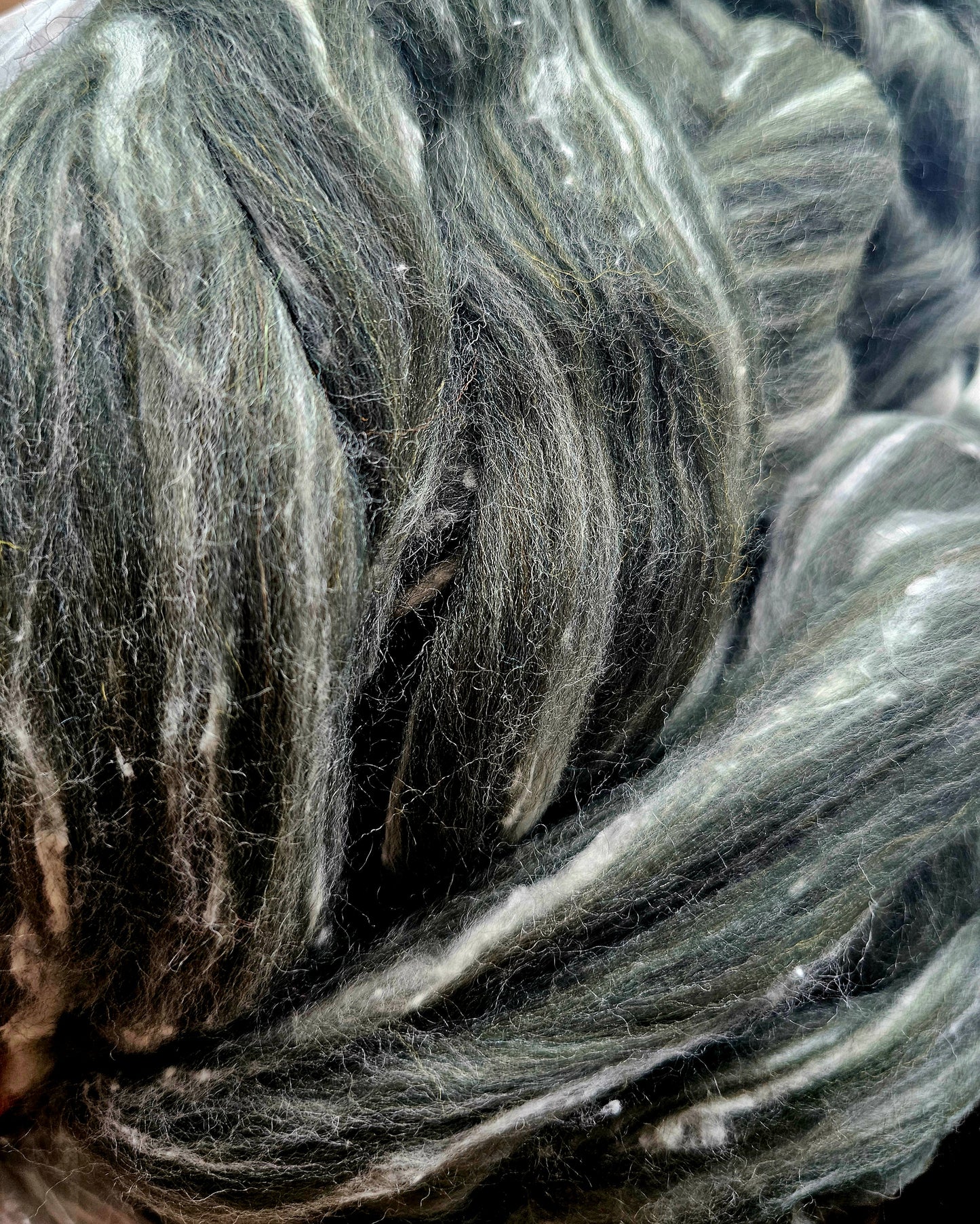 Green tweed merino top