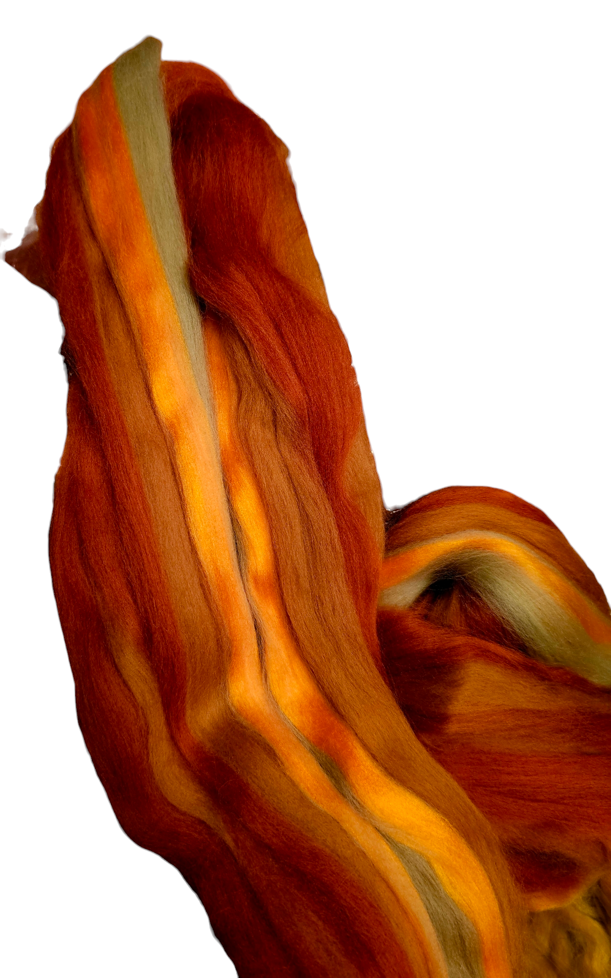 Autumn spice merino,silk, and bamboo roving