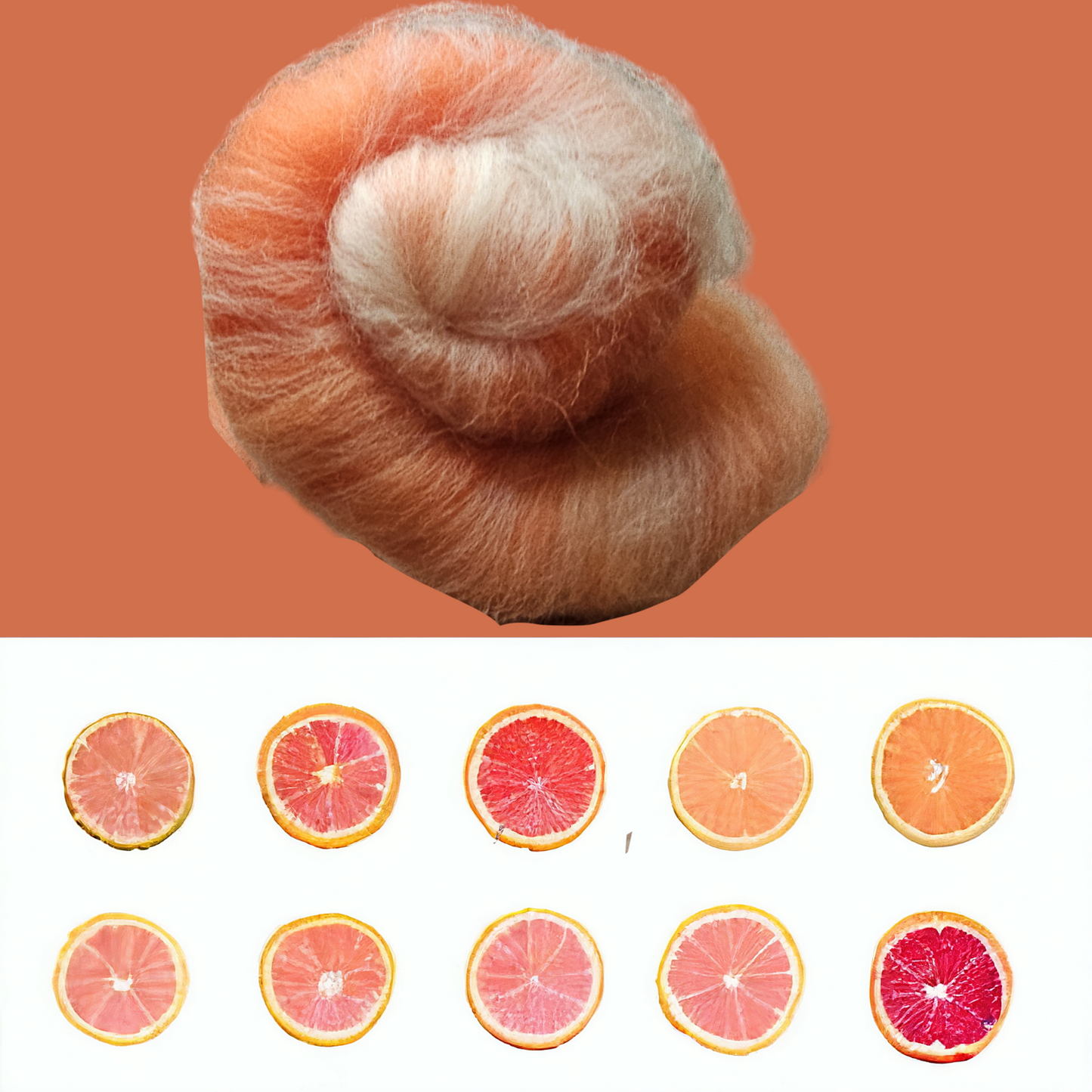 Pink Grapefruit. Beautiful wool batt perfect for spinning into yarn, felting or weaving.