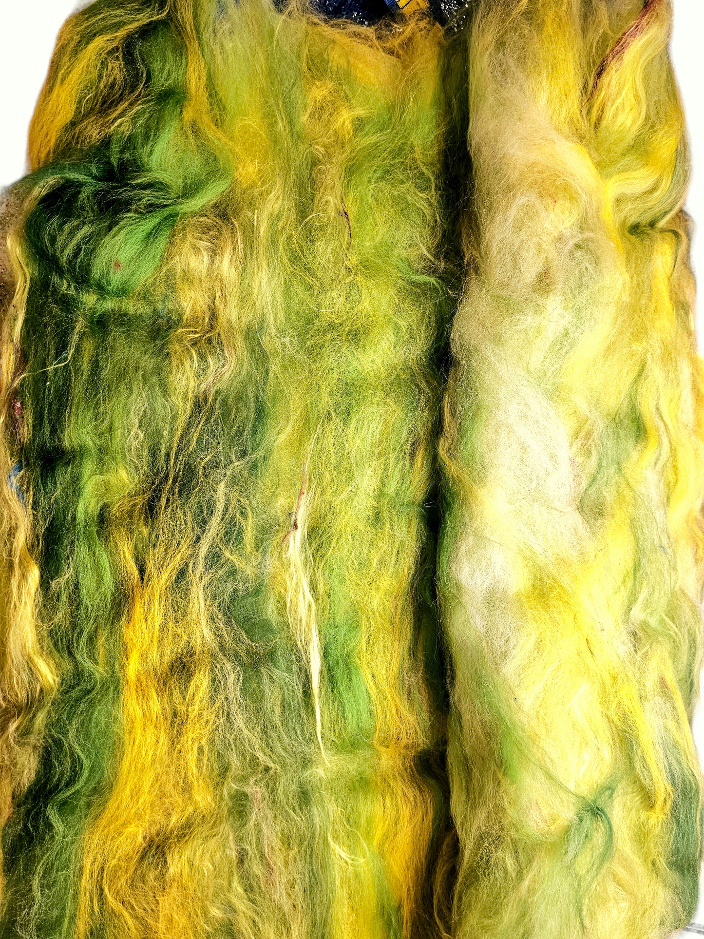 Spring Greens. Beautiful batt perfect for spinning into yarn, felting or weaving.