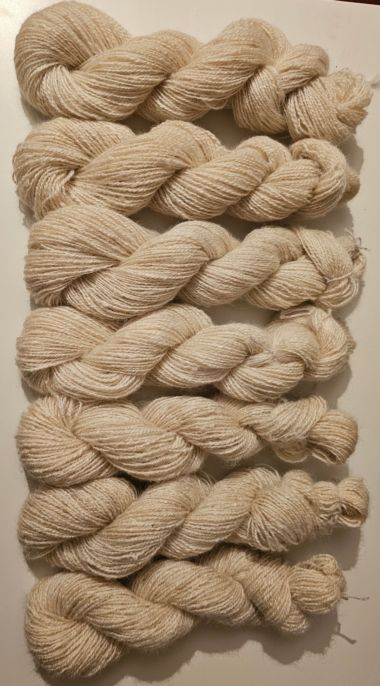 Wool spinning services.  Custom-made traditional hand spun yarn from your sheep's wool or alpaca.