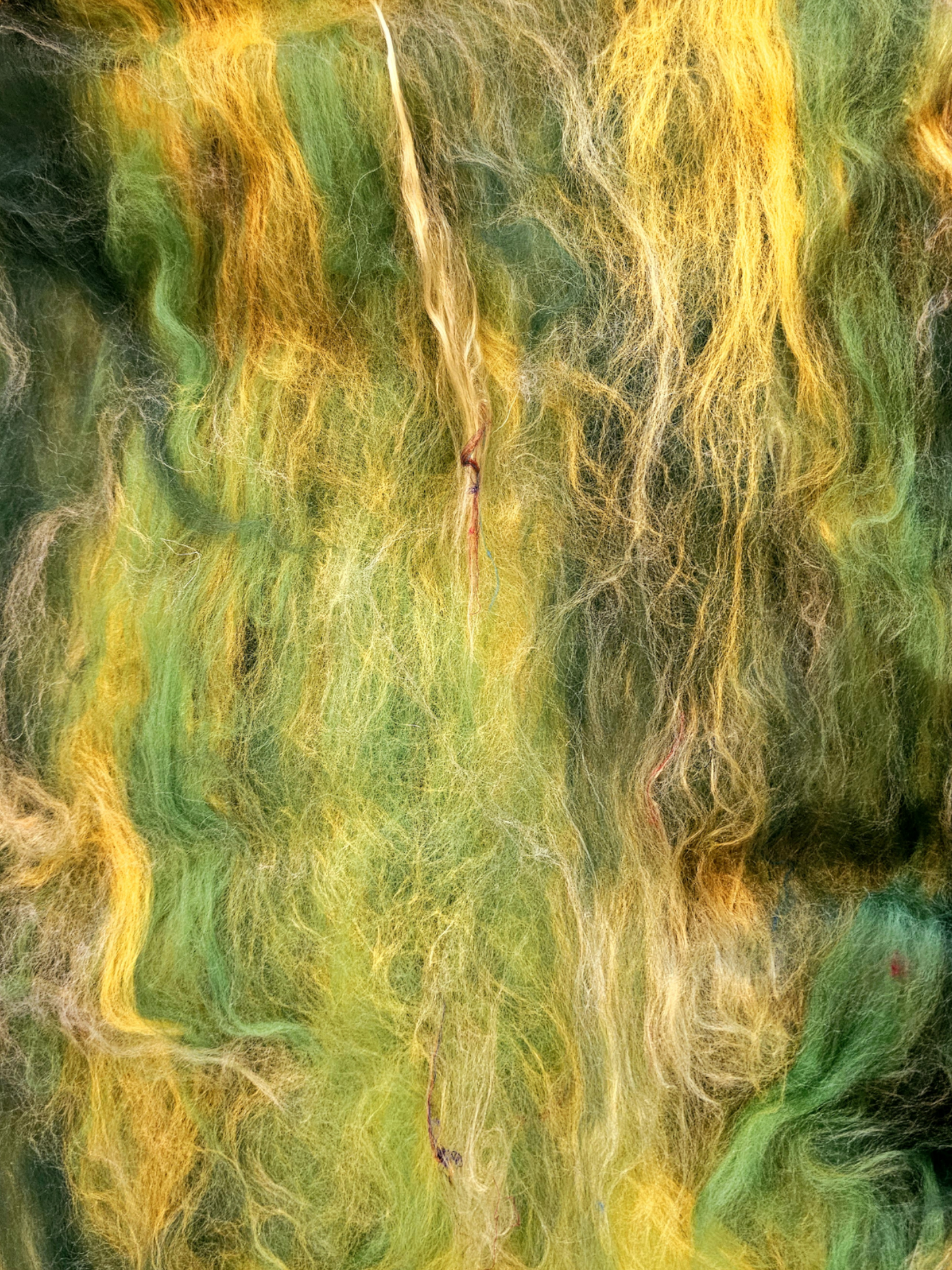 Spring Greens. Beautiful batt perfect for spinning into yarn, felting or weaving.