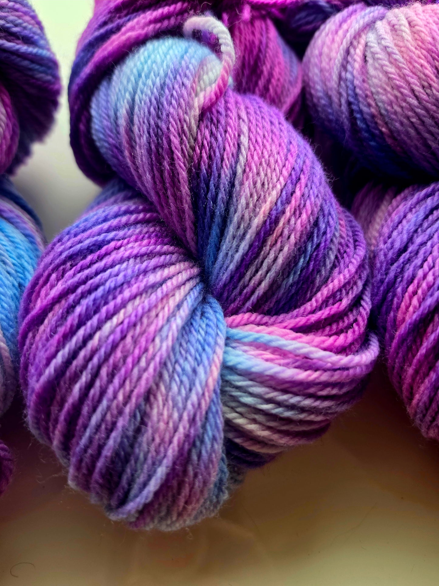 Neon Purple Rain DK yarn