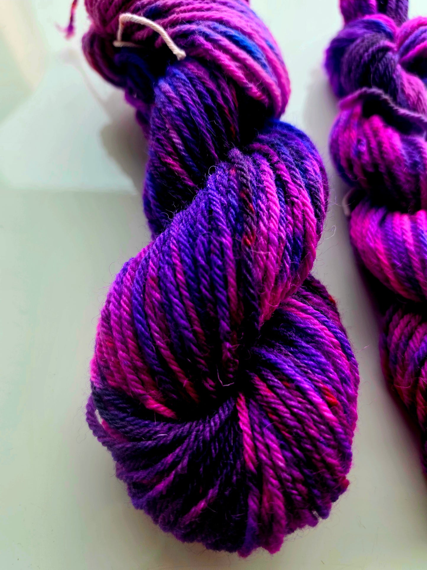 Neon Purple Rain Aran yarn