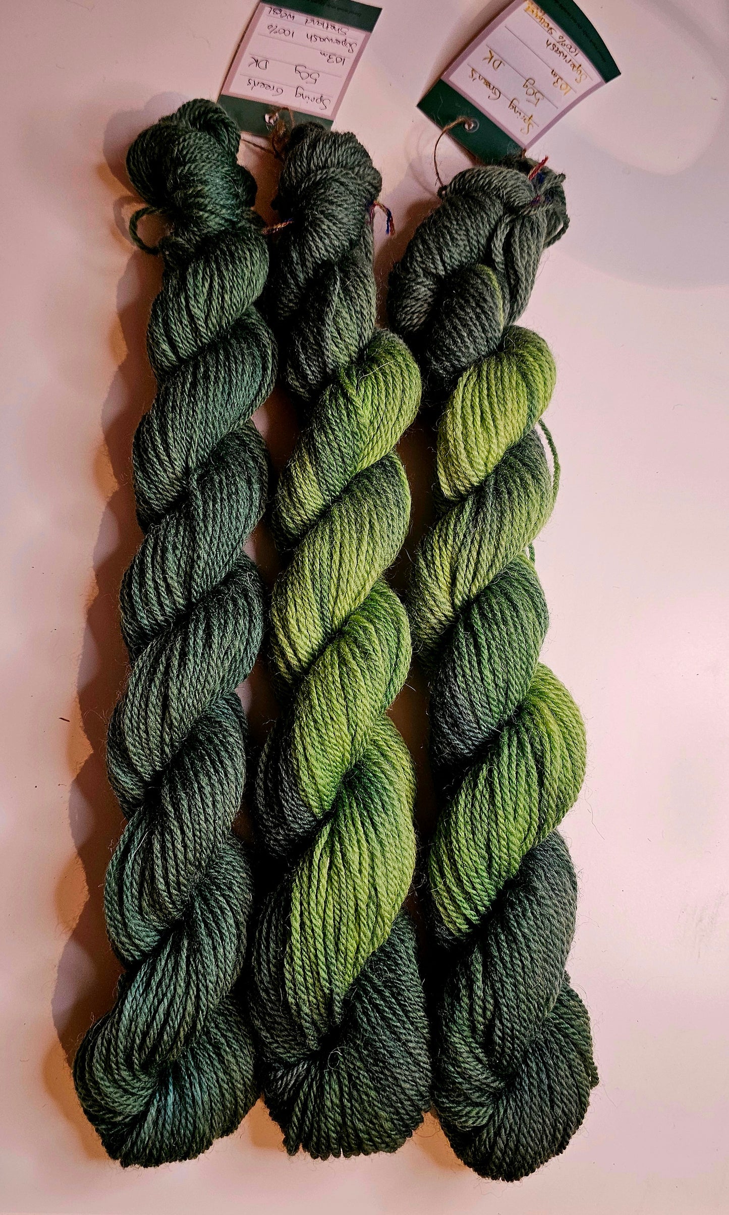 Spring Greens superwash Dk yarn