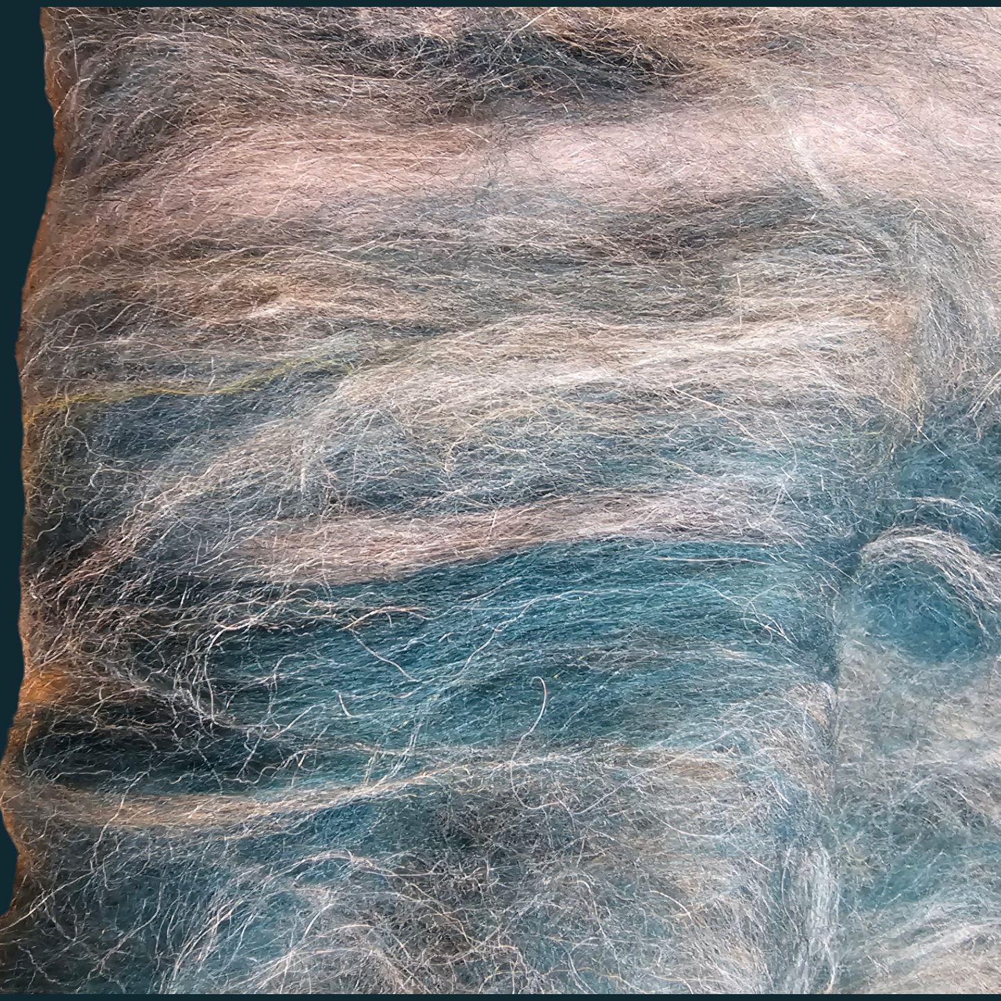 Ocean Deeps. Beautiful wool batt perfect for spinning into yarn, felting or weaving.