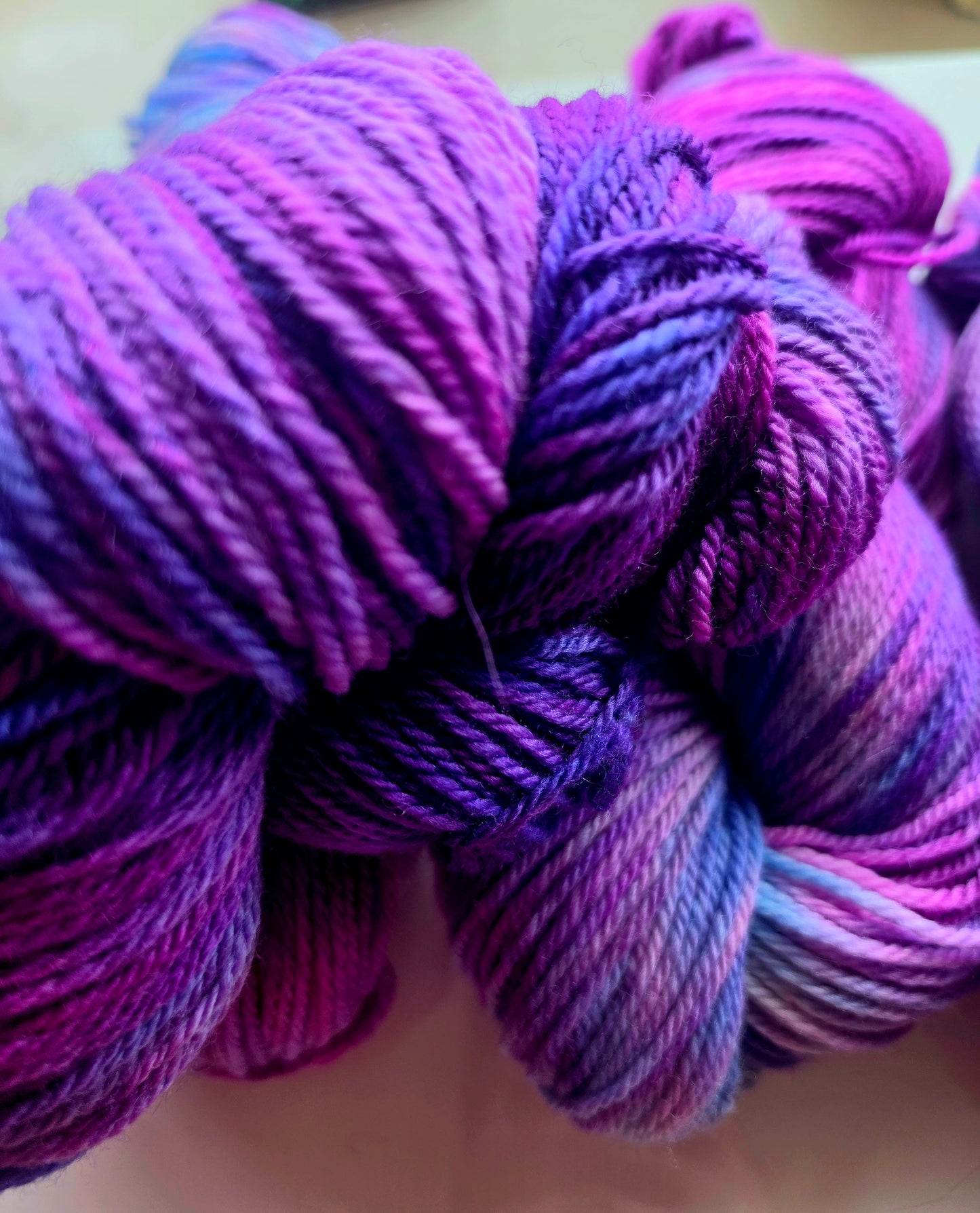 Neon Purple Rain DK yarn