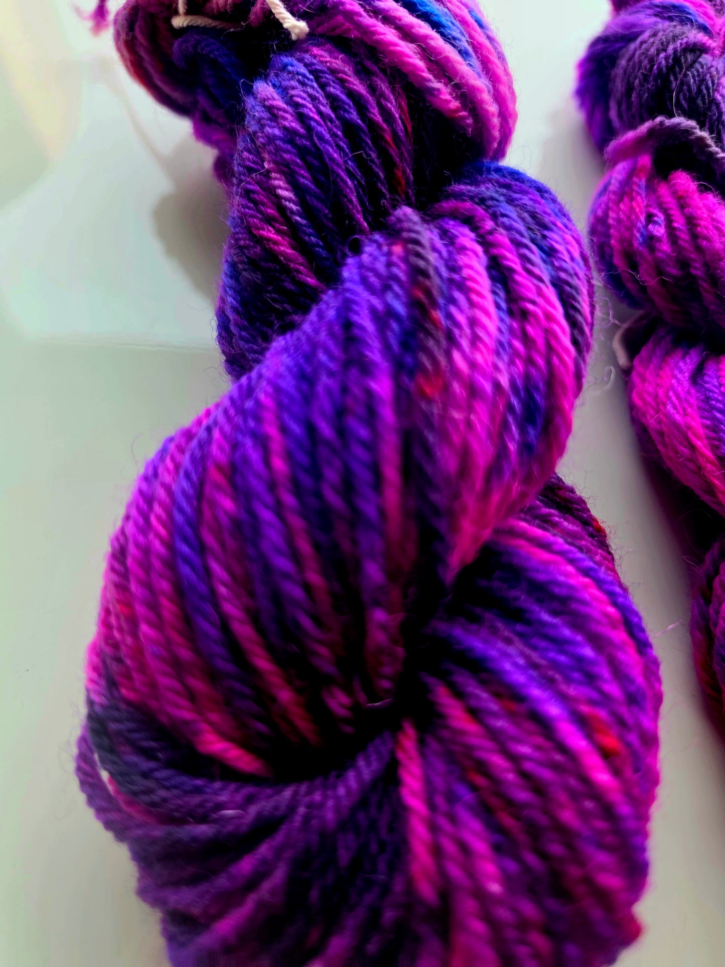 Neon Purple Rain Aran yarn