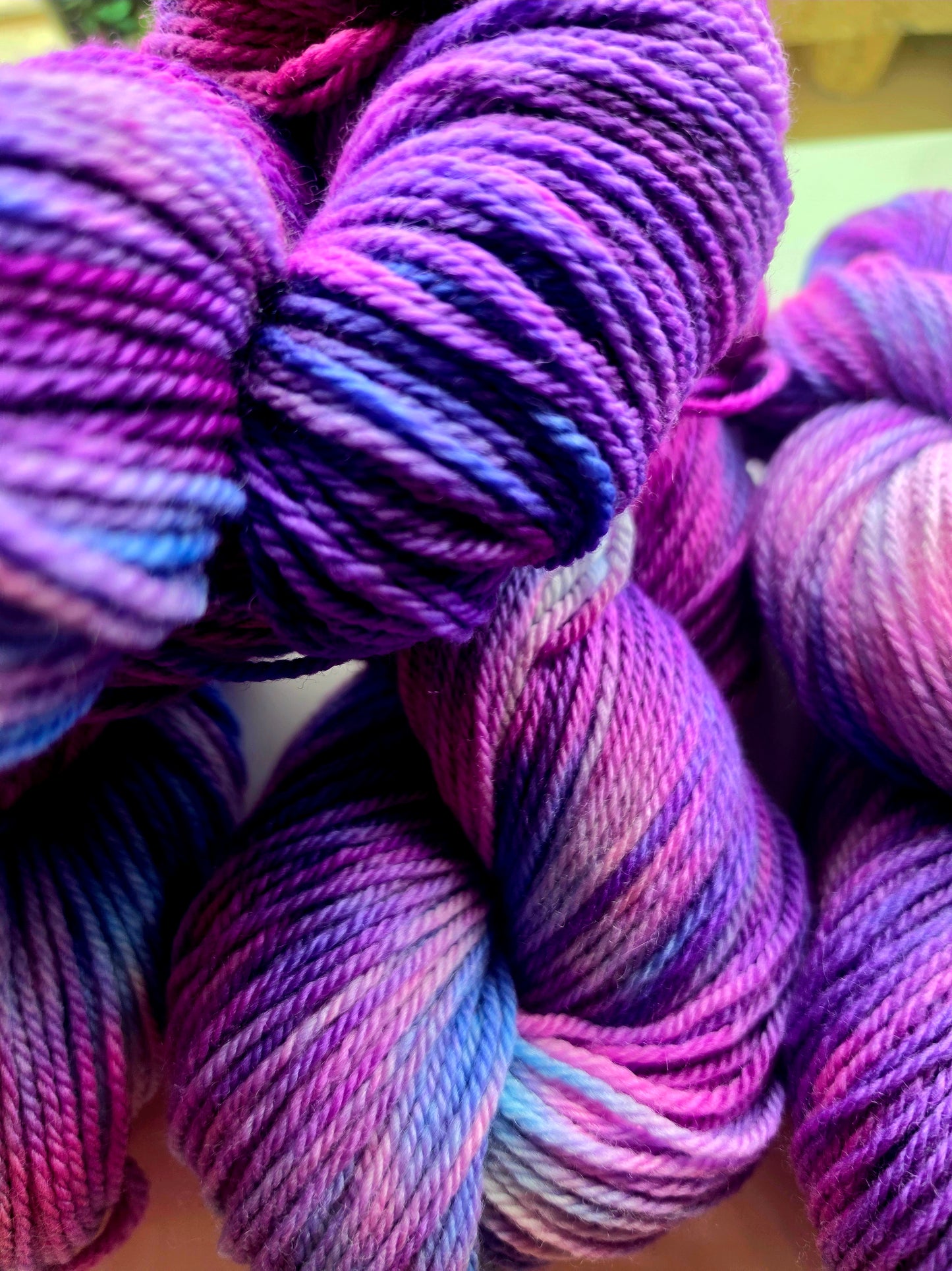 Neon Purple Rain DK yarn