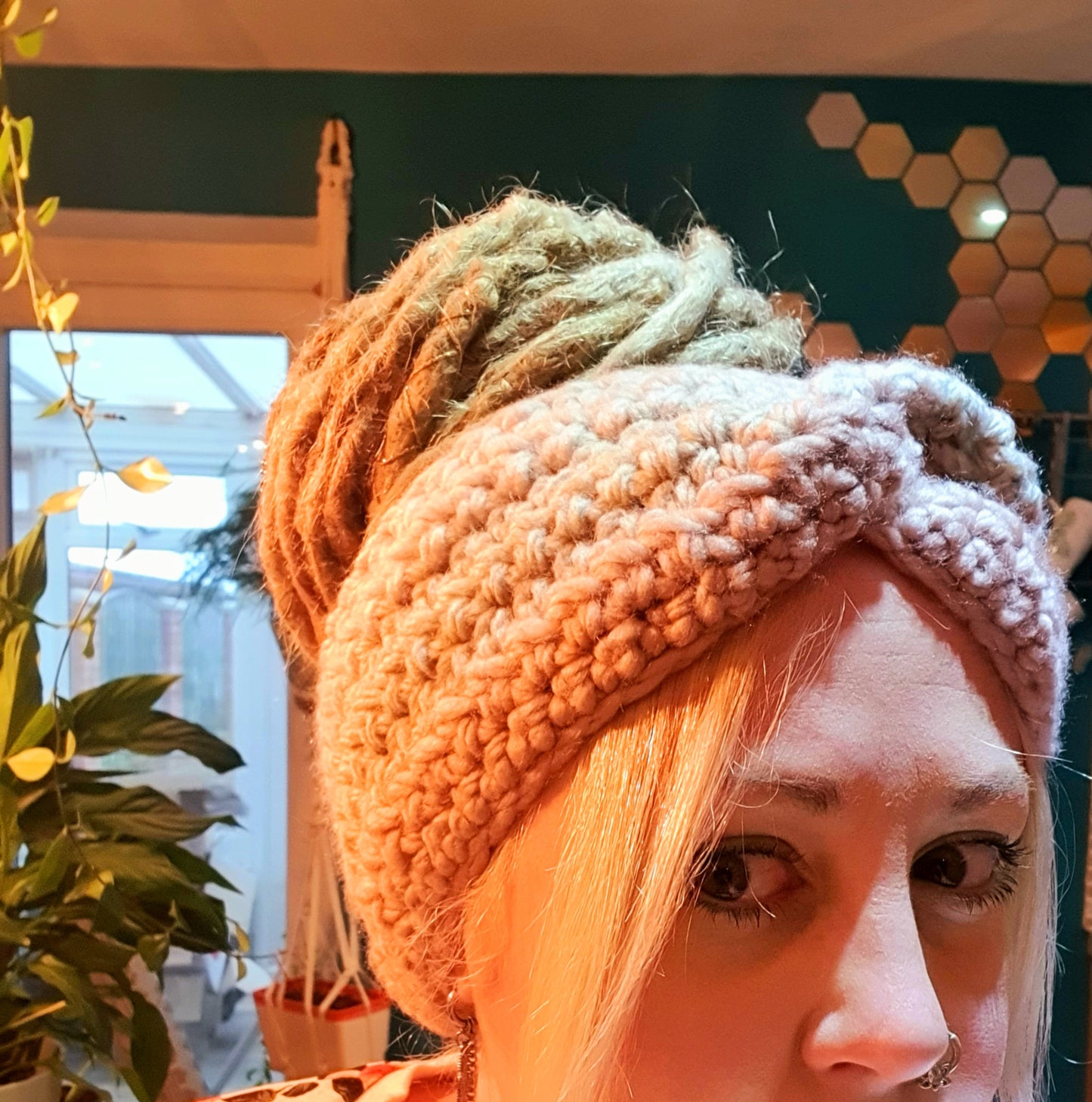 Handmade items made from handspun yarn. (Pet fur yarn and sheeps wool yarn).