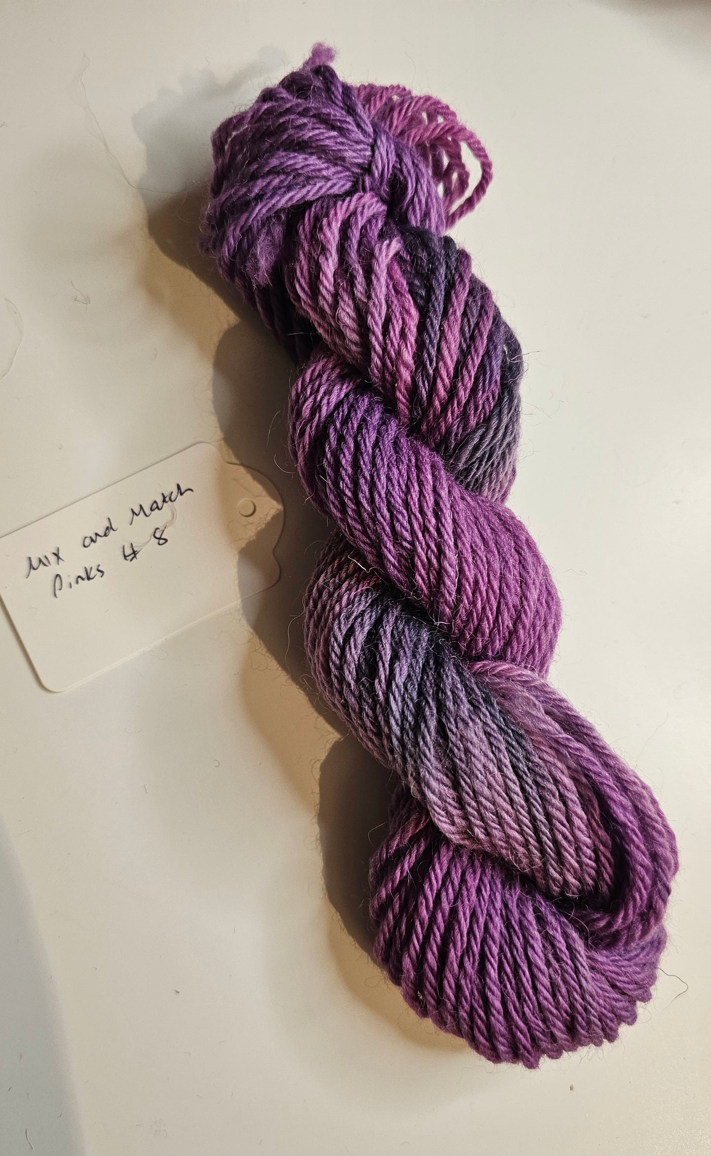 Mix and Match pinks and purples DK yarn