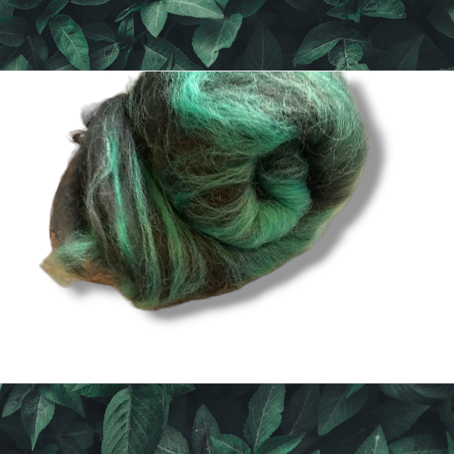 Ivy Green. Beautiful wool batt perfect for spinning into yarn, felting or weaving.