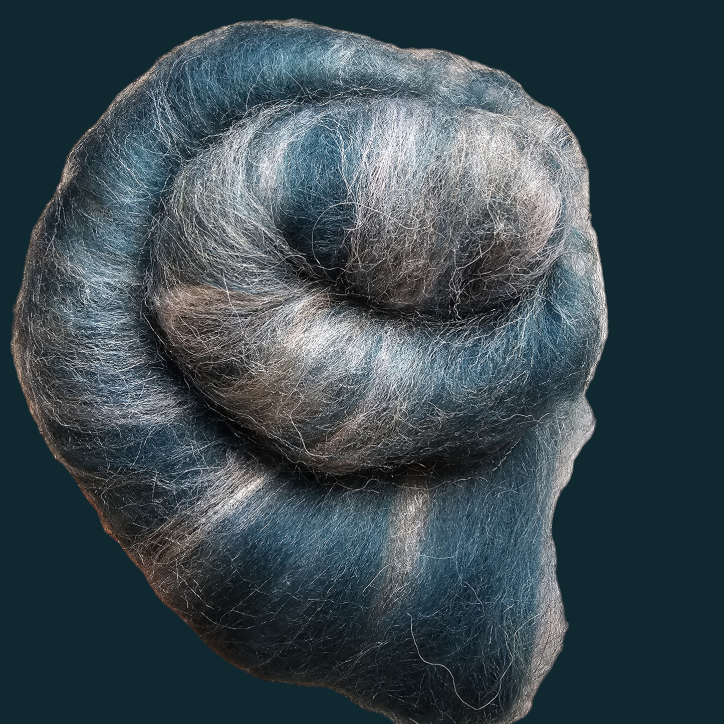 Ocean Deeps. Beautiful wool batt perfect for spinning into yarn, felting or weaving.