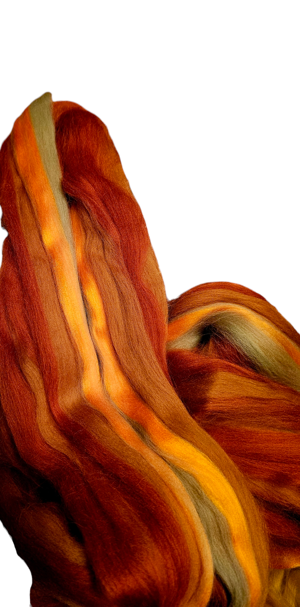 Autumn spice merino,silk, and bamboo roving