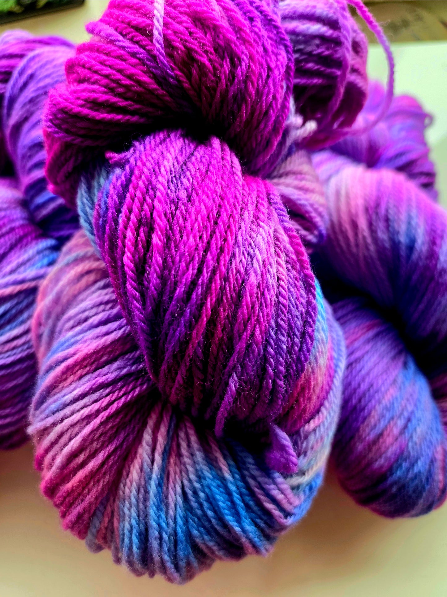 Neon Purple Rain DK yarn