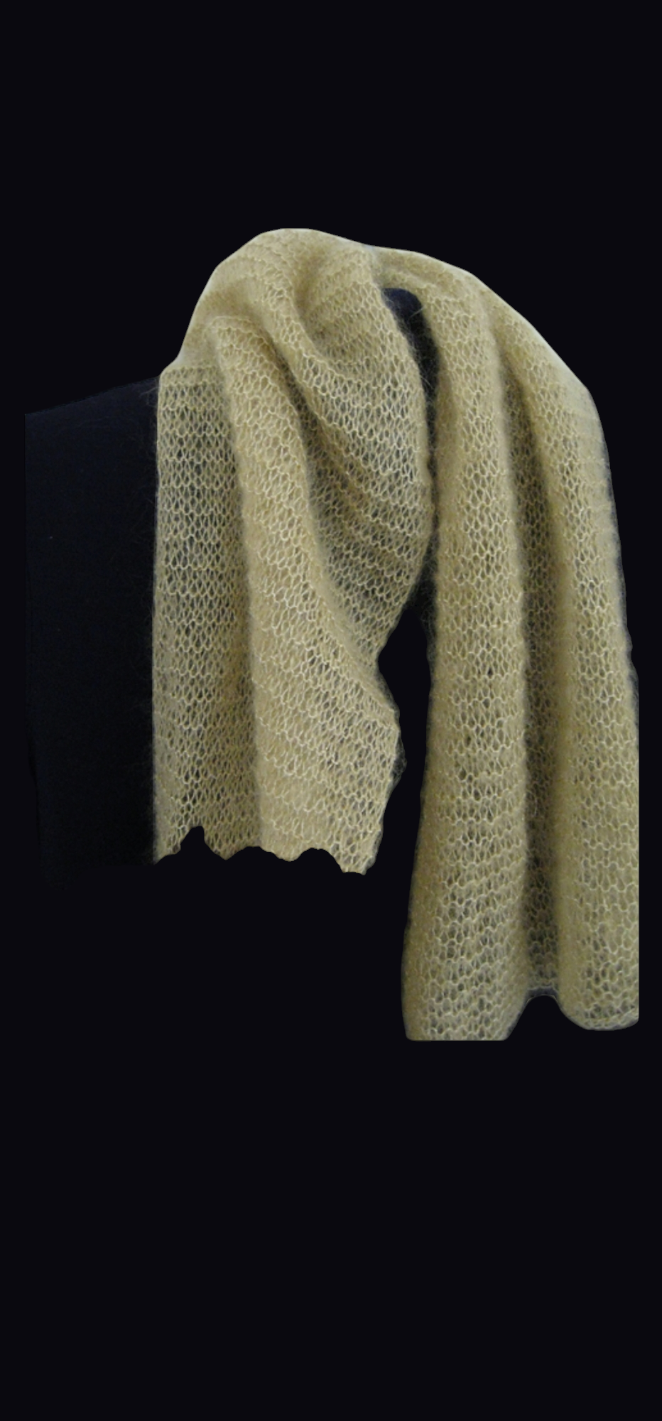 Handmade items made from handspun yarn. (Pet fur yarn and sheeps wool yarn).