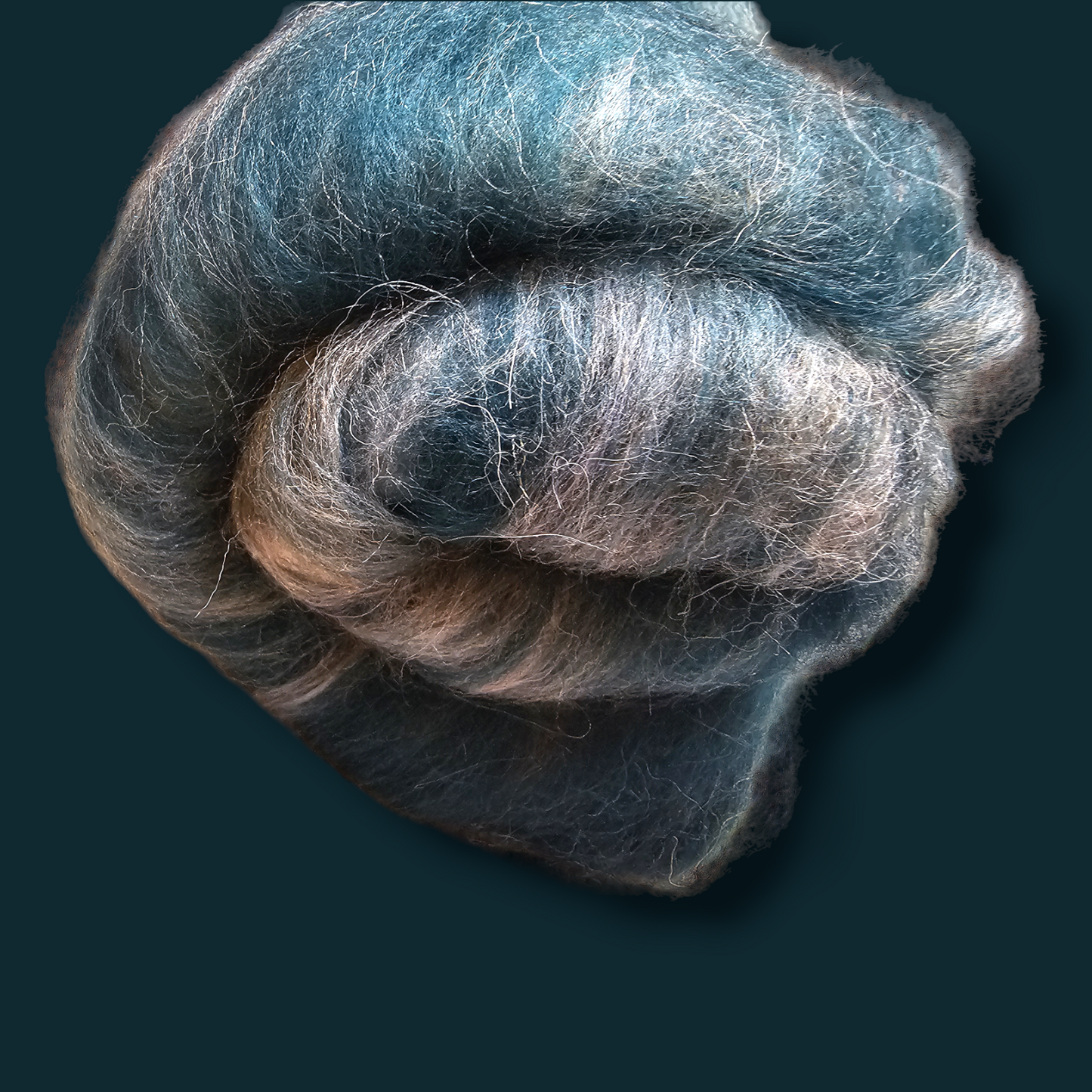 Ocean Deeps. Beautiful wool batt perfect for spinning into yarn, felting or weaving.