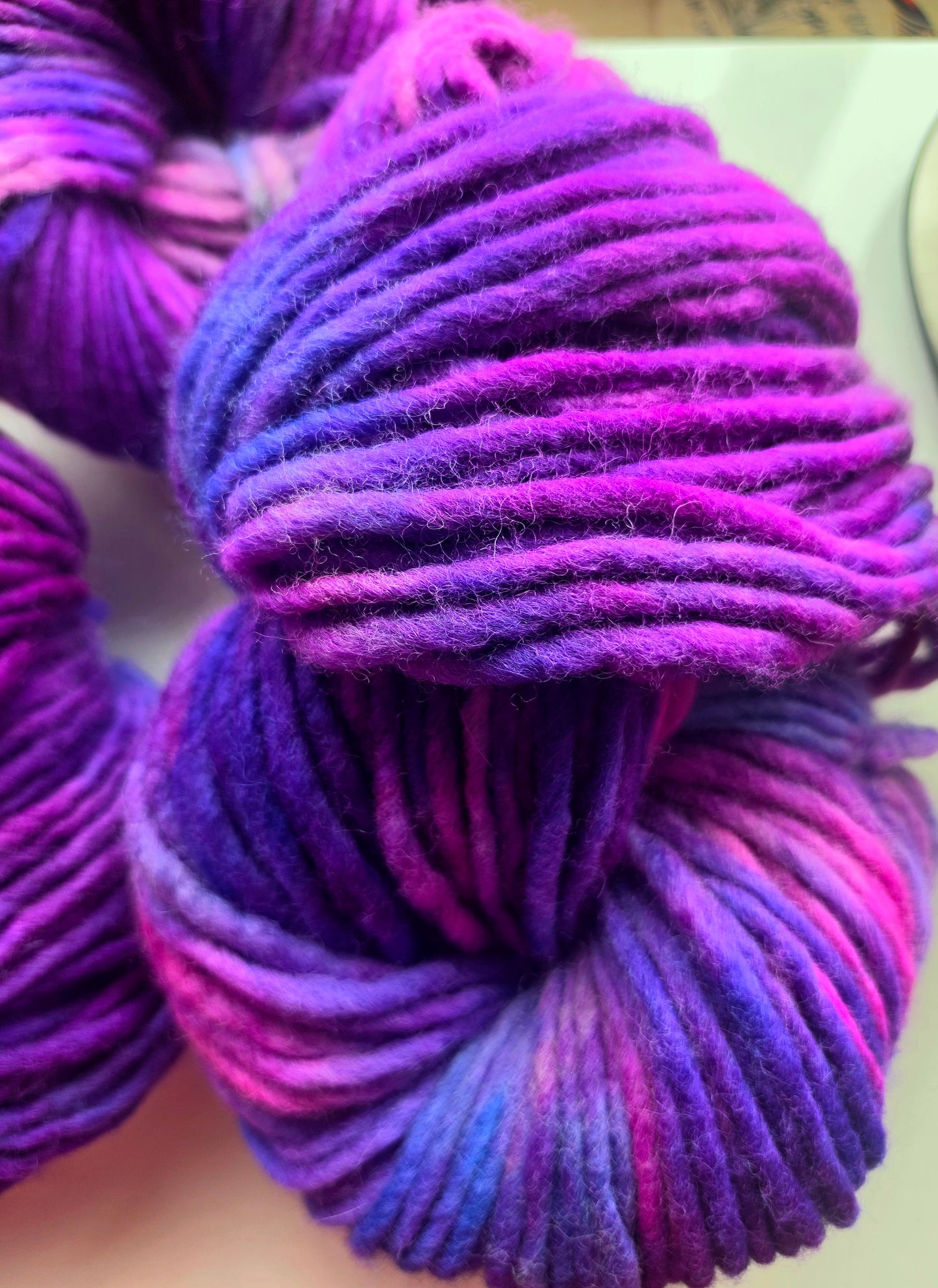 Neon Purple Rain Super Chunky Yarn