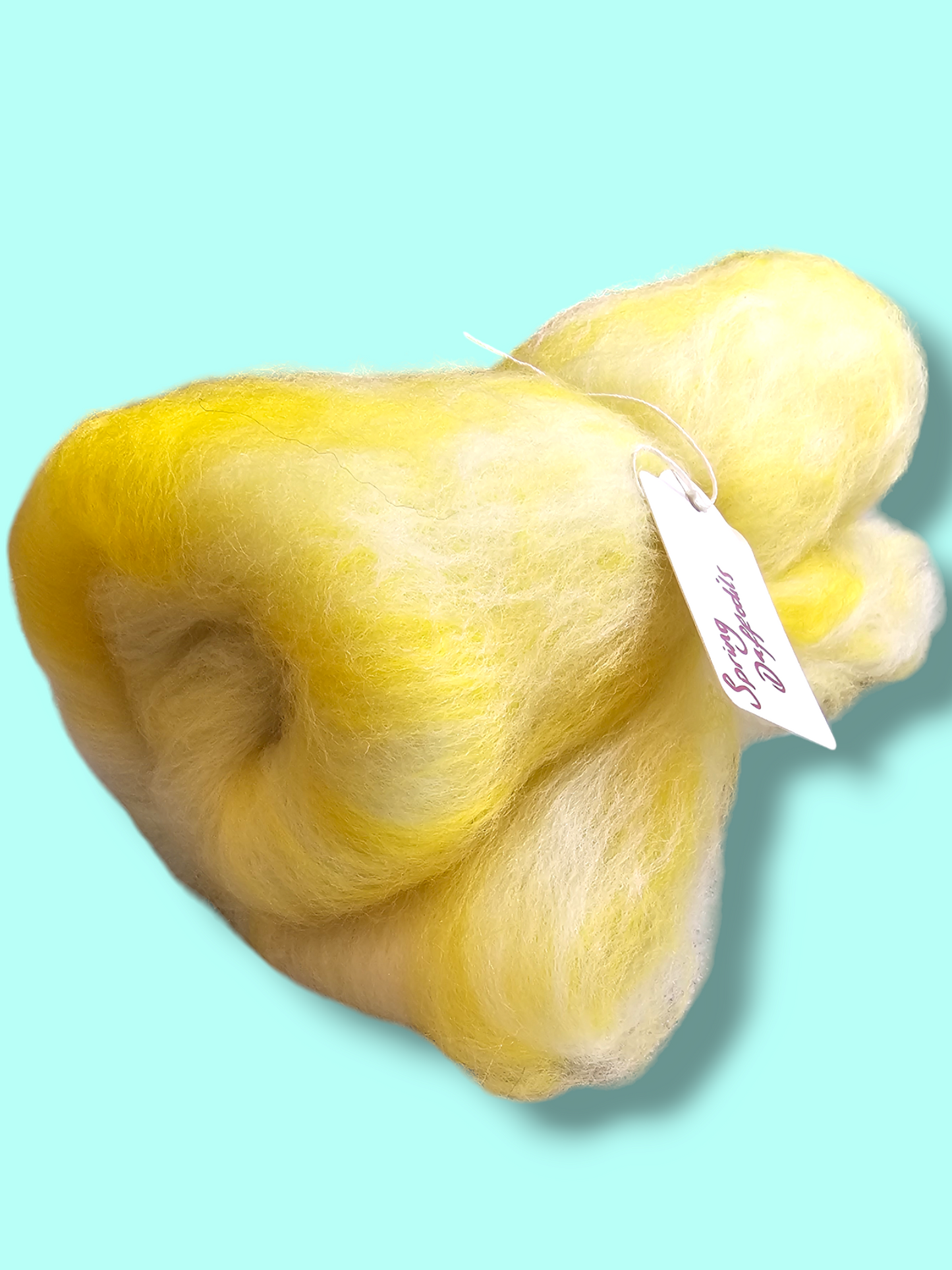 Spring Daffodils. Beautiful wool batt perfect for spinning into yarn, felting or weaving.