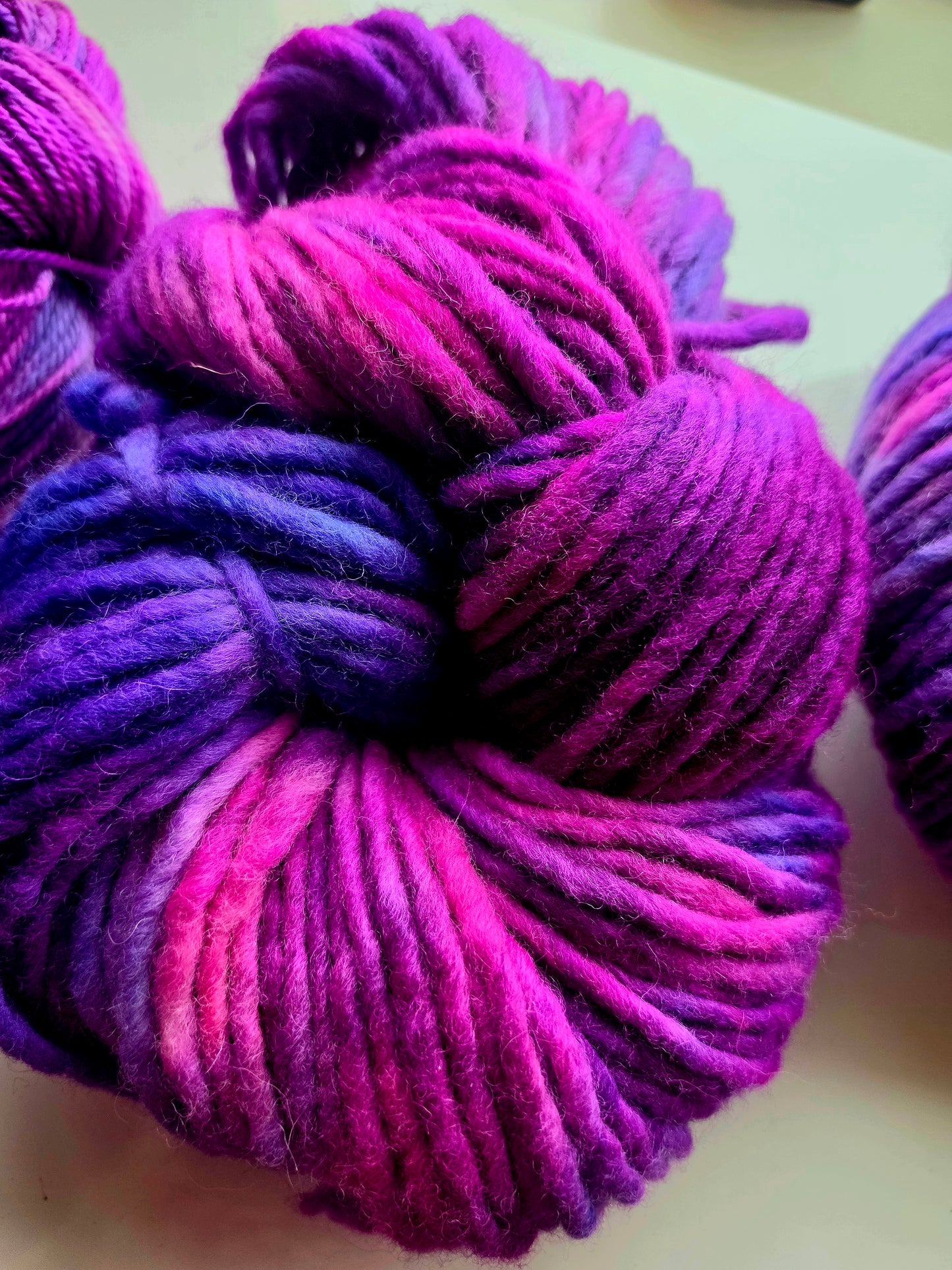 Neon Purple Rain Super Chunky Yarn