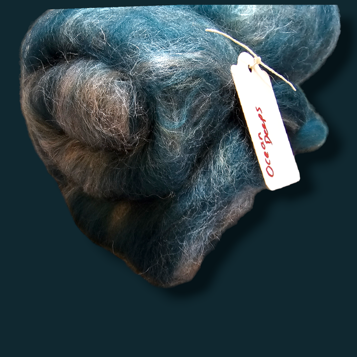 Ocean Deeps. Beautiful wool batt perfect for spinning into yarn, felting or weaving.