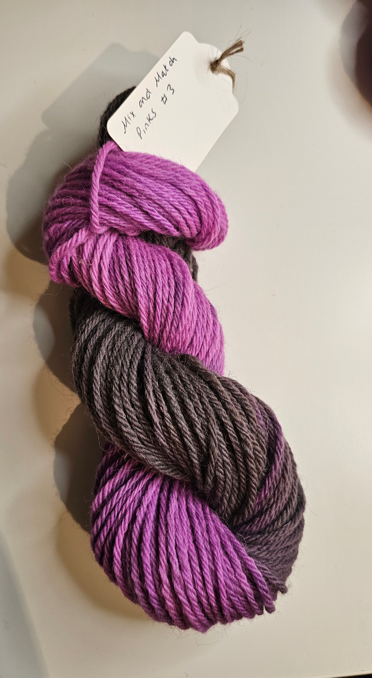 Mix and Match pinks and purples DK yarn
