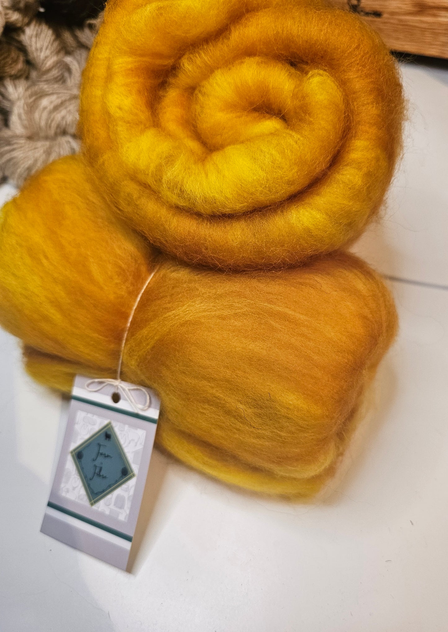 Harvest time merino wool batt