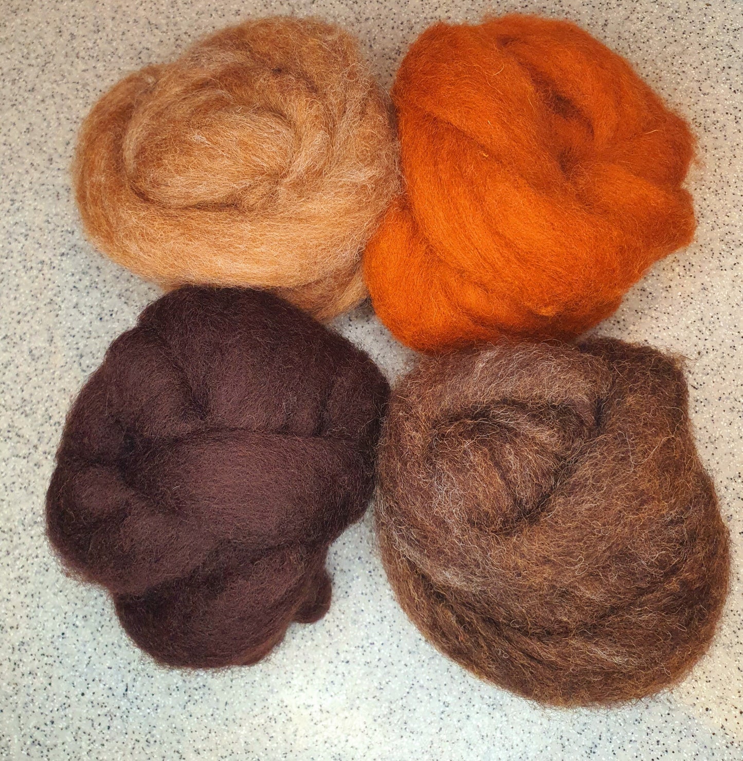 Wool felting pack (needle felting) woodland colours